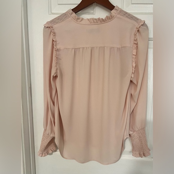 LOFT Blush Ruffled Blouse - Picture 2 of 8